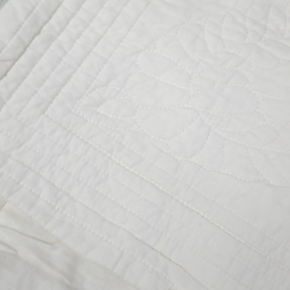 C&F HOME Standard Quilted Pillow Sham Cream Cottage Shabby Minimalist Farmhouse - Picture 5 of 7